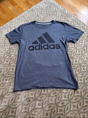 Adidas Men's Heather Gray Logo Tee